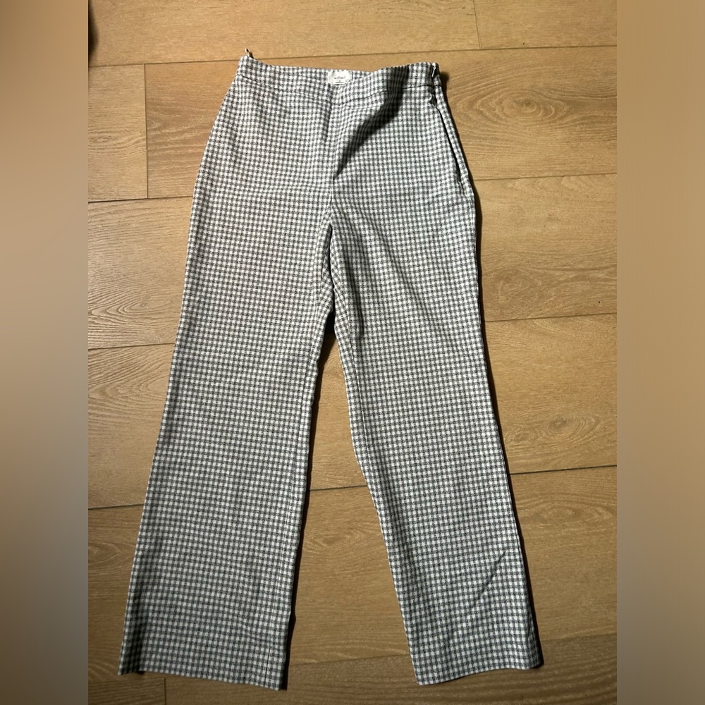 Aritzia Wilfred Monochrome Checkered Trousers